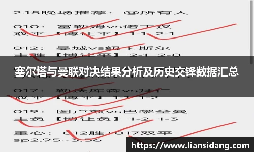 塞尔塔与曼联对决结果分析及历史交锋数据汇总