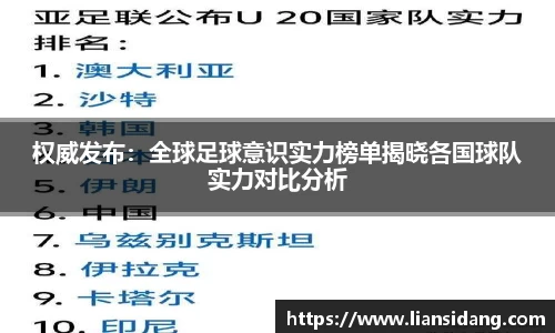 权威发布：全球足球意识实力榜单揭晓各国球队实力对比分析